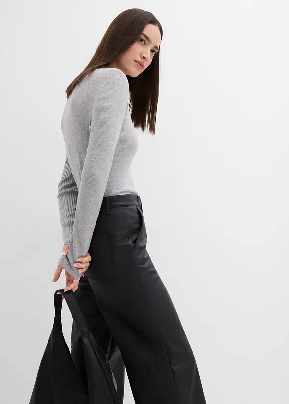 Pantalon enduit, bonprix