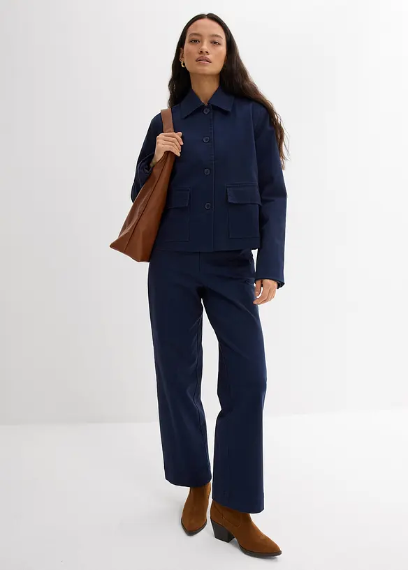 Veste courte de mi-saison en coton extensible, bonprix