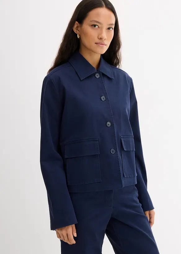 Veste courte de mi-saison en coton extensible, bonprix