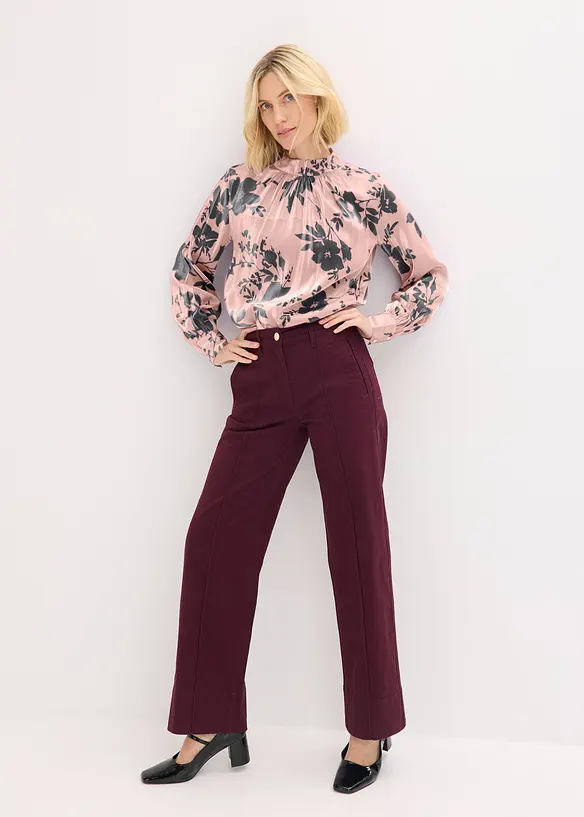 Blouse en satin de viscose mélangée, bonprix