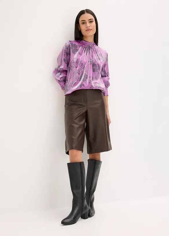 Blouse en satin de viscose mélangée, bonprix