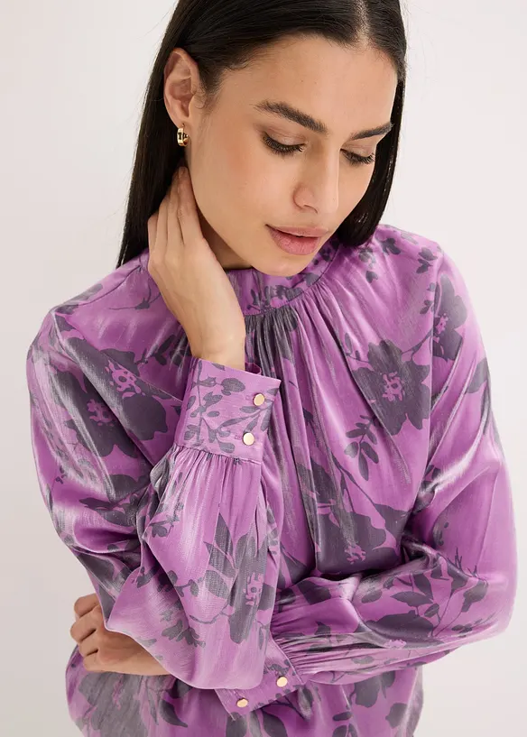 Blouse en satin de viscose mélangée, bonprix