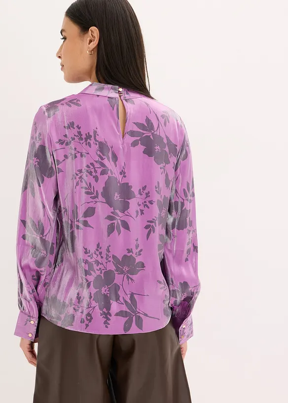 Blouse en satin de viscose mélangée, bonprix