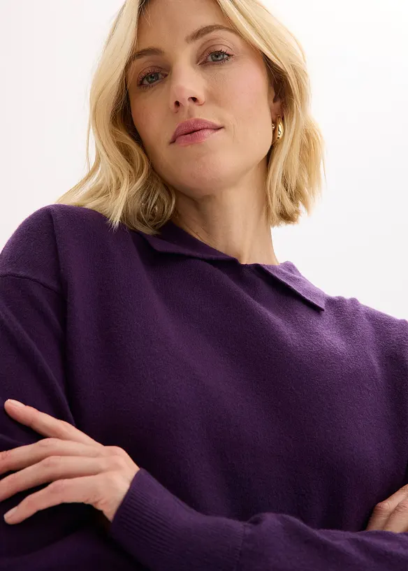 Pull en fine maille de viscose mélangée, bonprix