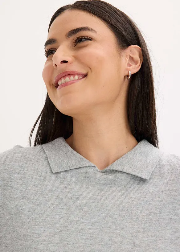 Pull en fine maille de viscose mélangée, bonprix
