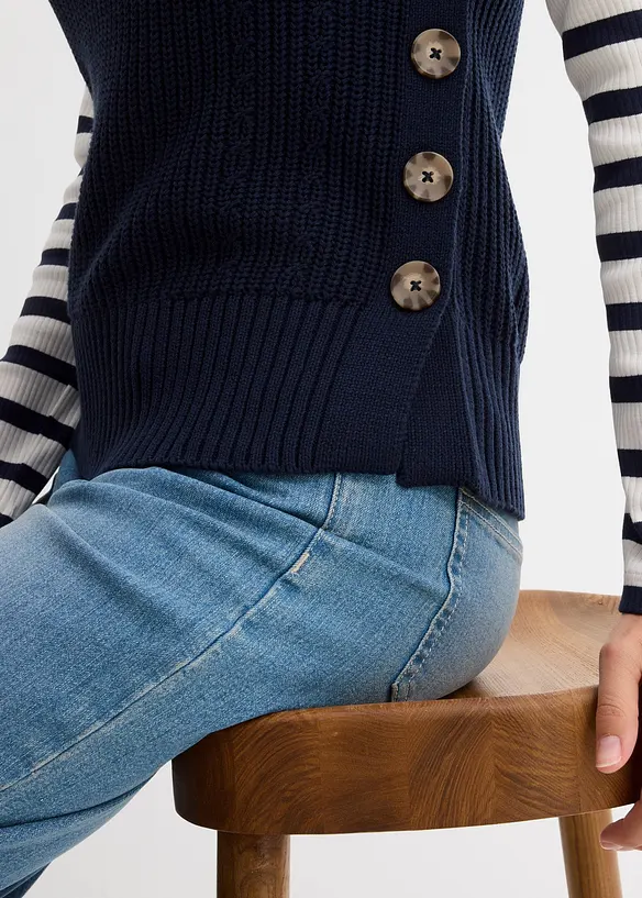 Pull sans manches en maille, bonprix