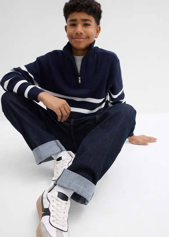 Jean loose à taille réglable, droit, bonprix