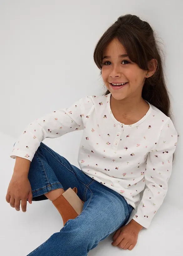 T-shirt manches longues 100% coton, bonprix