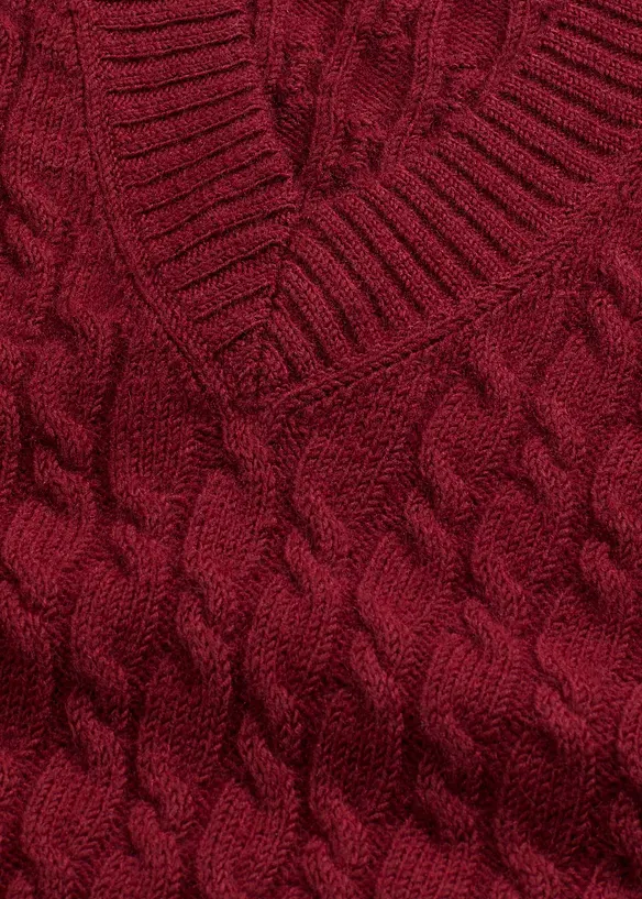 Pull sans manches à motif torsadé, bonprix