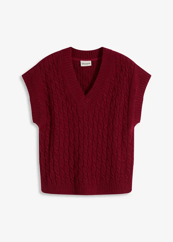 Pull sans manches à motif torsadé, bonprix