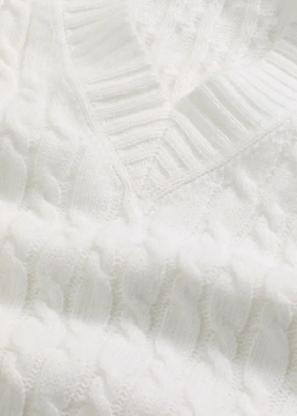 Pull sans manches à motif torsadé, bonprix