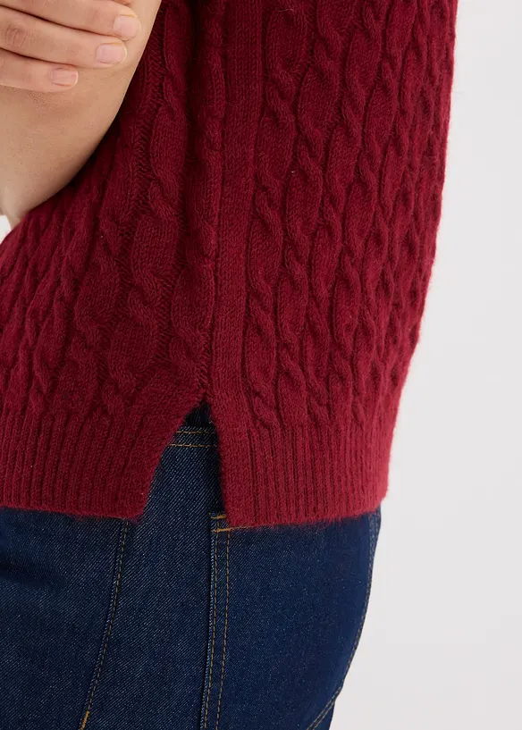 Pull sans manches à motif torsadé, bonprix