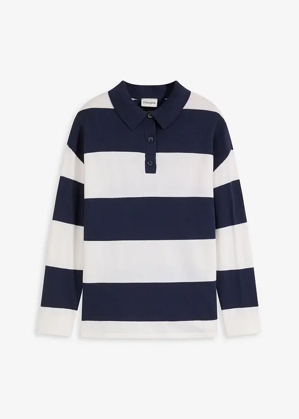 Pull oversize à col polo, bonprix