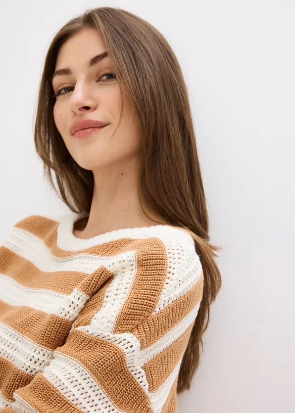 Pull oversize 100% coton, bonprix