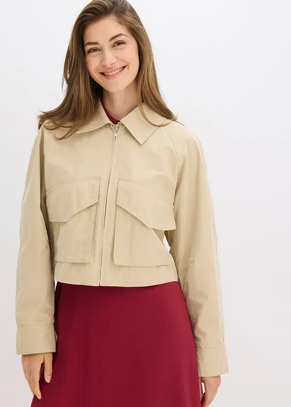 Veste courte esprit trench, bonprix