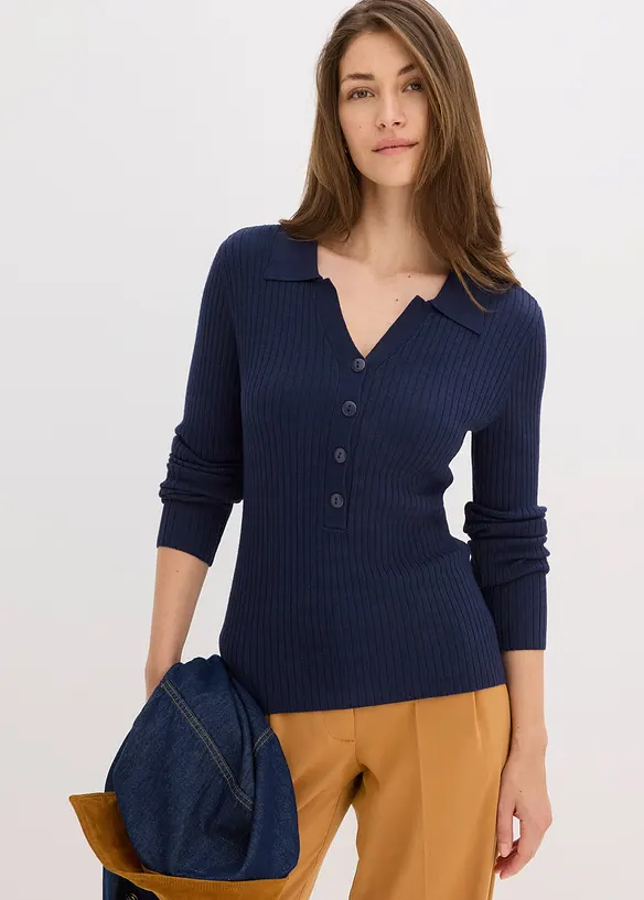 Pull doux en fine maille, viscose majoritaire, bonprix