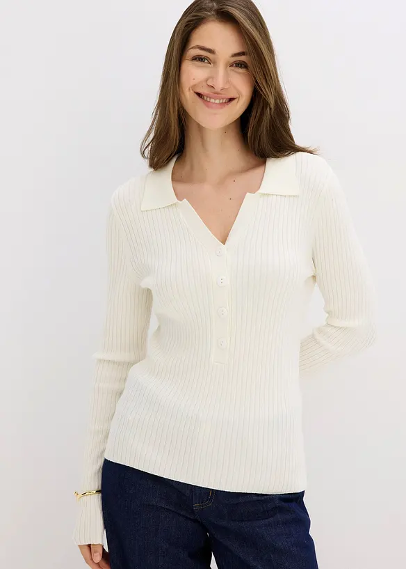 Pull doux en fine maille, viscose majoritaire, bonprix