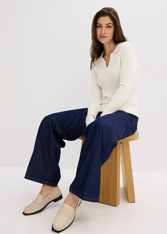 Pull doux en fine maille, viscose majoritaire, bonprix