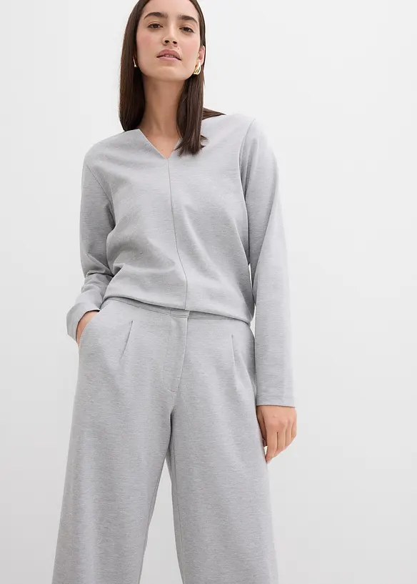 Pantalon large et décontracté en viscose majoritaire, bonprix