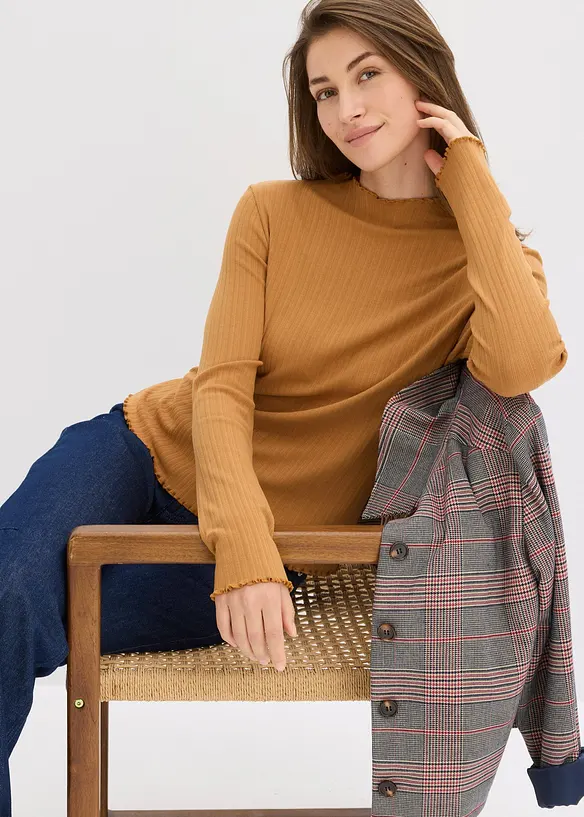 T-shirt côtelé, bonprix