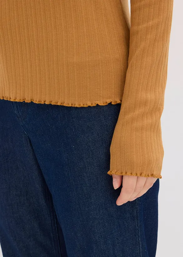 T-shirt côtelé, bonprix