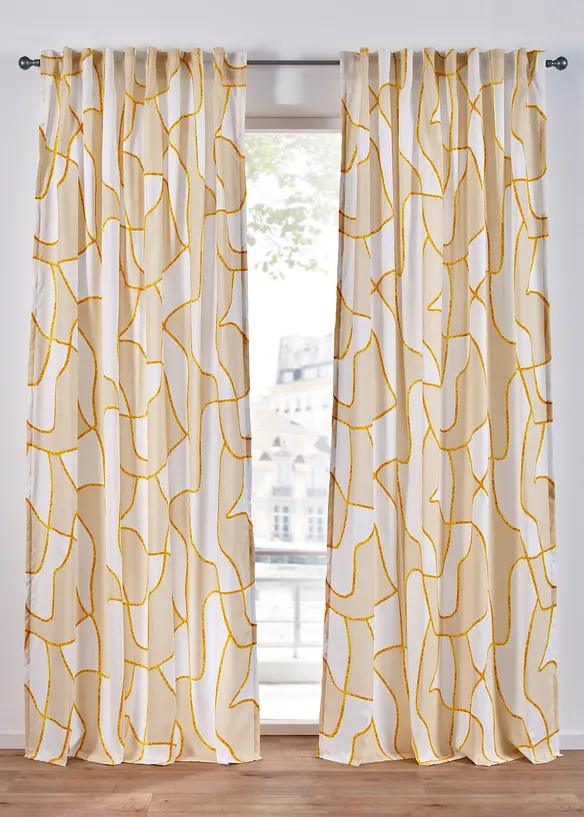 Voilage au motif graphique (1 pce), bonprix