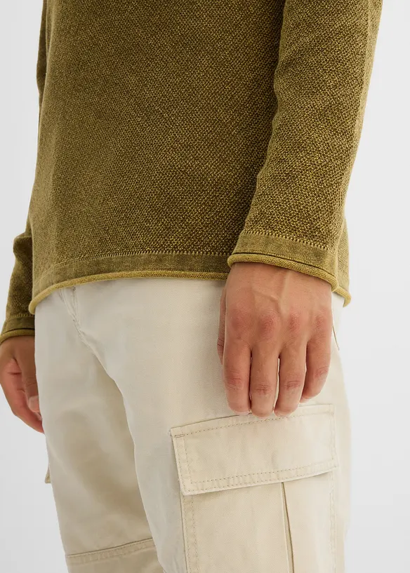 Pull aspect délavé, slim, bonprix