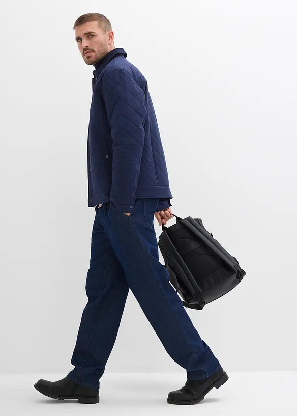 Veste matelassée avec col en velours côtelé, bonprix