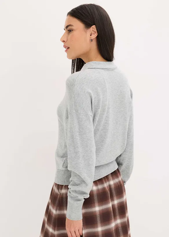 Pull en fine maille de viscose mélangée, bonprix