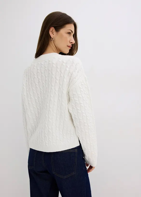 Pull à motif torsadé, bonprix