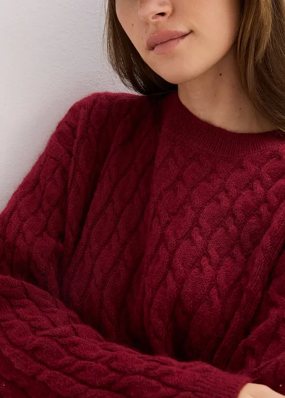 Pull à motif torsadé, bonprix