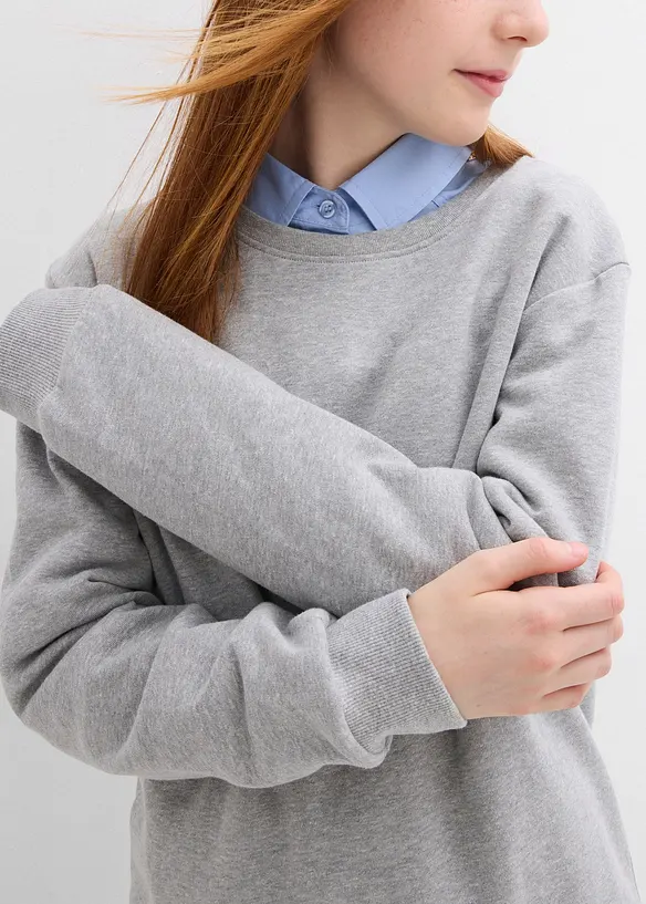 Lot de 2 sweats 100% coton, bonprix