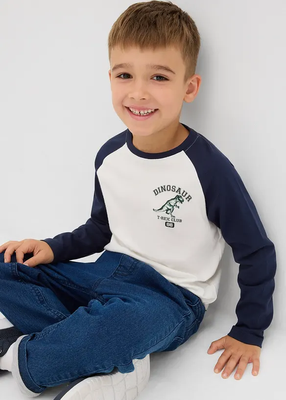 T-shirt manches longues raglan 100% coton, bonprix