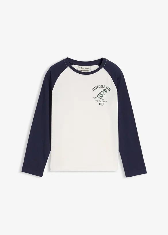 T-shirt manches longues raglan 100% coton, bonprix