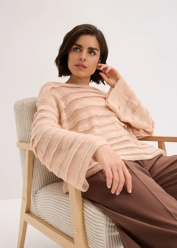 Pull oversize semi-transparent, bonprix