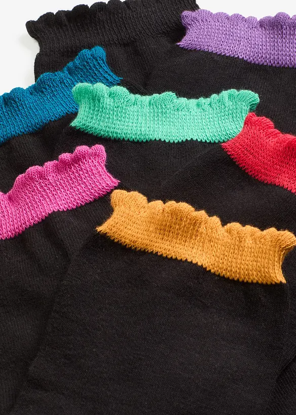 Lot de 7 paires de chaussettes mi-hautes, coton majoritaire, bonprix