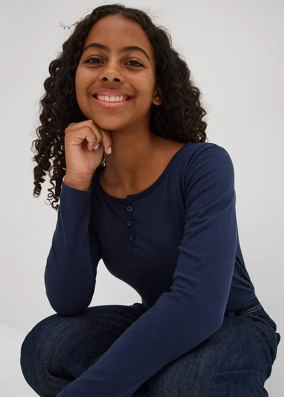 Lot de 2 T-shirts manches longues, bonprix