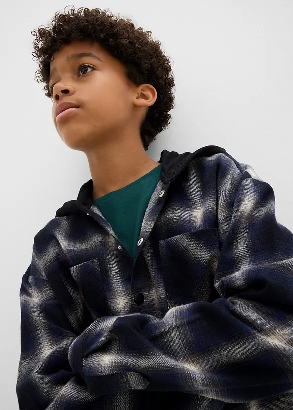 Chemise en flanelle à capuche, bonprix