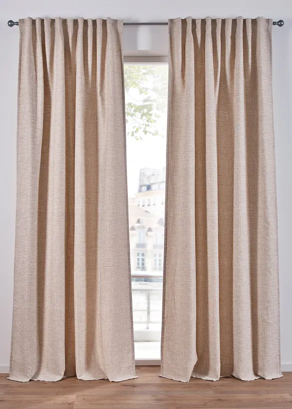 Rideau opaque à structure chinée (1 pce), bonprix