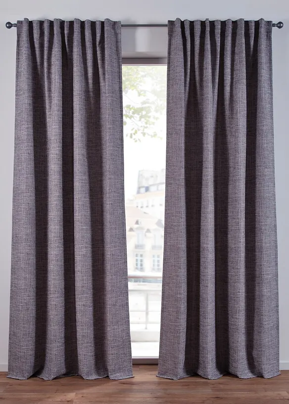 Rideau opaque &agrave; structure chin&eacute;e (1&nbsp;pce), bonprix