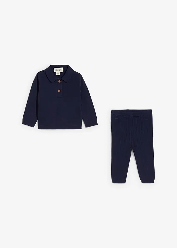 Pull col polo et legging (ens. 2 pces), bonprix