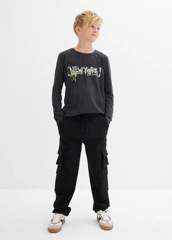 T-shirt manches longues à imprimé, bonprix