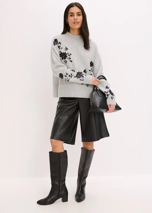 Pull brod&eacute; de sequins, bonprix