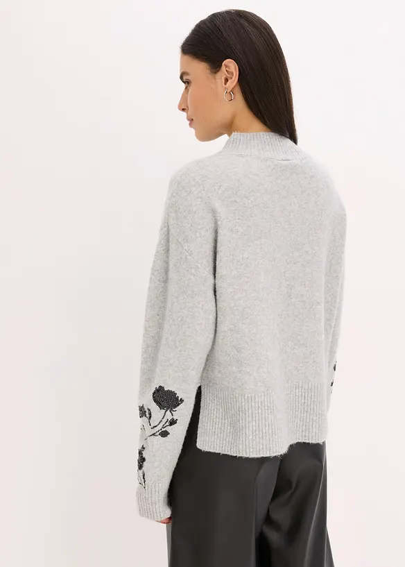 Pull brod&eacute; de sequins, bonprix