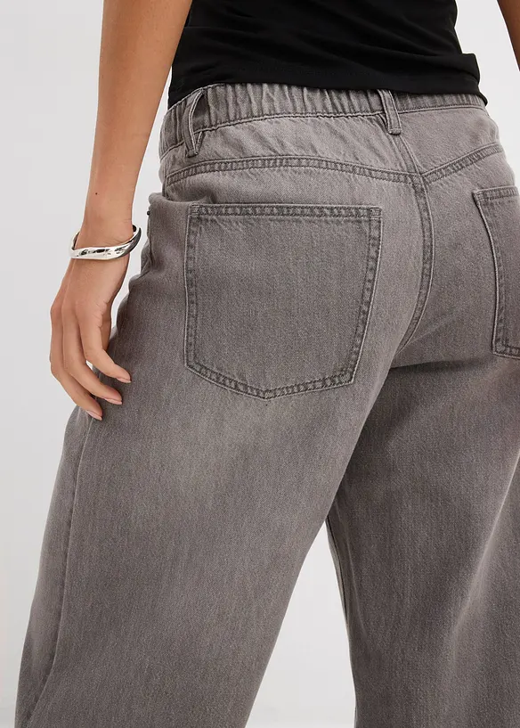 Jean large à taille mi-haute élastiquée, bonprix