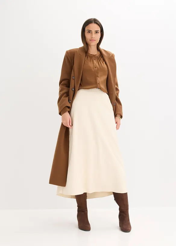 Blouse en satin avec galons en dentelle, bonprix