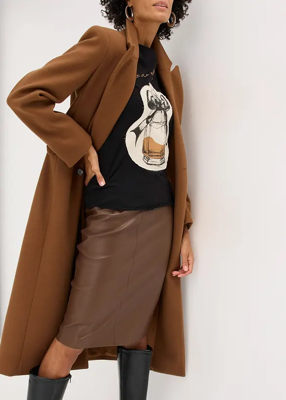 T-shirt manches longues en coton extensible, bonprix