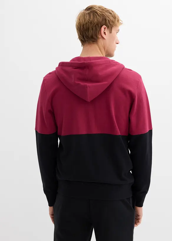 Sweat zippé à capuche 100% coton, bonprix