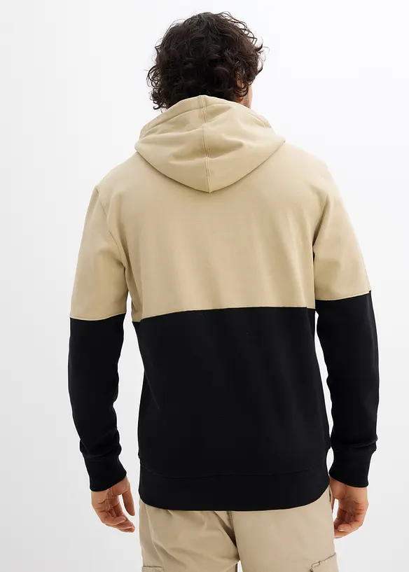 Sweat zipp&eacute; &agrave; capuche 100% coton, bonprix