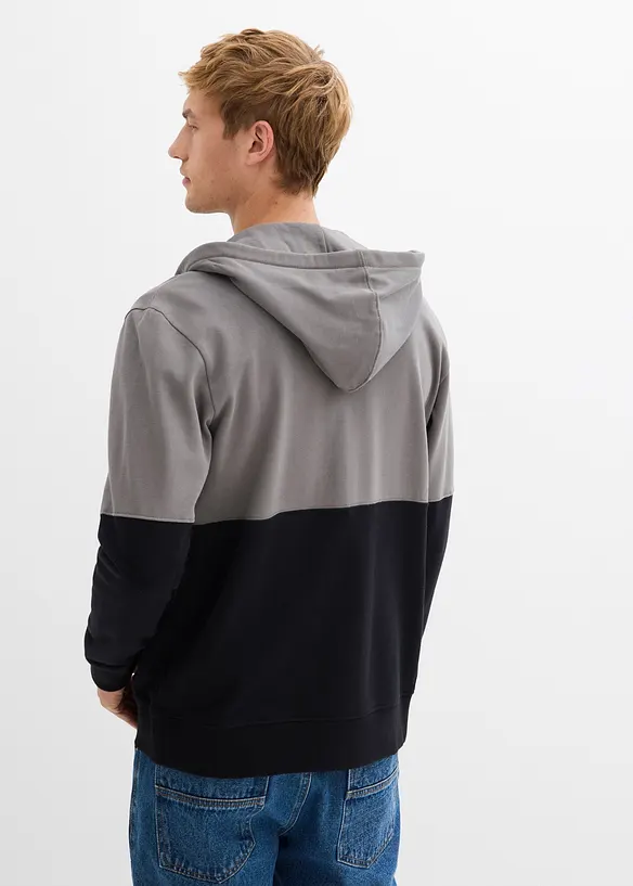 Sweat zippé à capuche 100% coton, bonprix